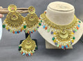 Antique Golden Punjabi Necklace Set by Rchie Wholesale