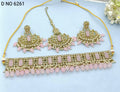 Beautiful Polki Mehendi Necklace Sku 6261B1 - rchiecreation