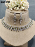 Brass Necklace Rodium Sku- 6110 C3 - rchiecreation