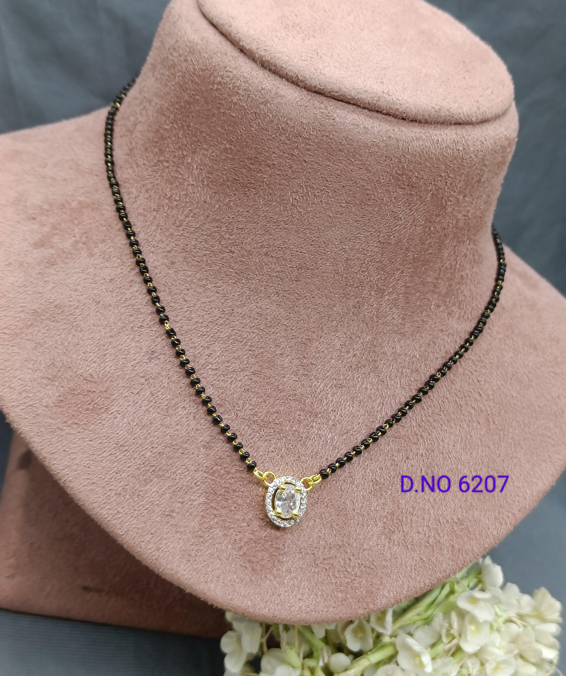Cz Ad Mangalsutra Sku-6207 C4 - rchiecreation