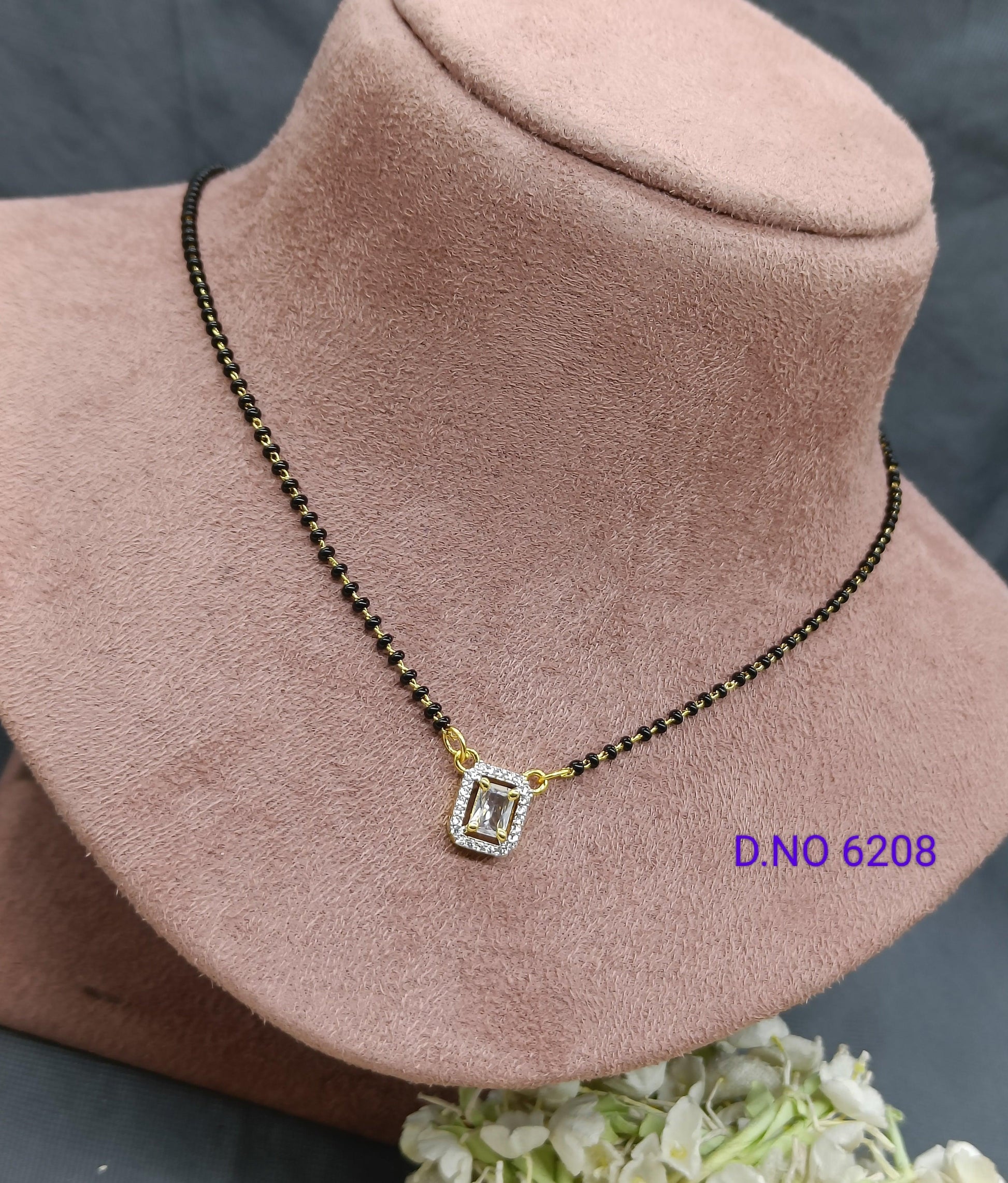 Cz Ad Mangalsutra Sku-6208 C4 - rchiecreation