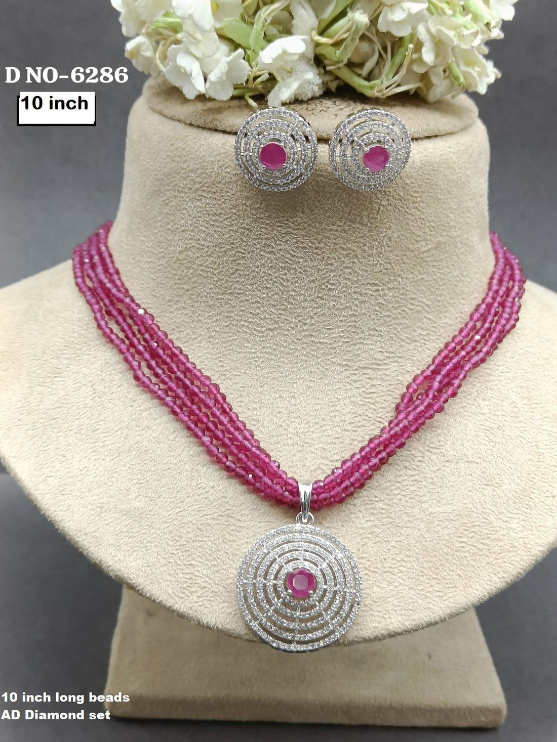 Cz Ad Monalisa Mala Long Necklace Sku 6286 D5 - rchiecreation