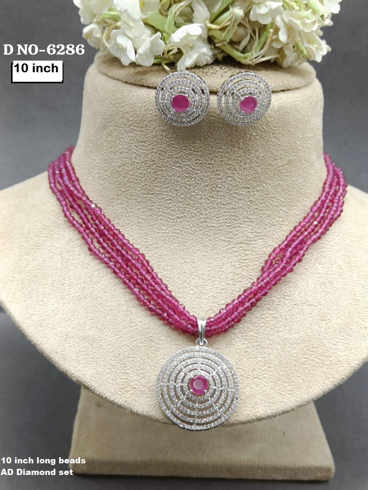 Cz Ad Monalisa Mala Long Necklace Sku 6286 D5 - rchiecreation