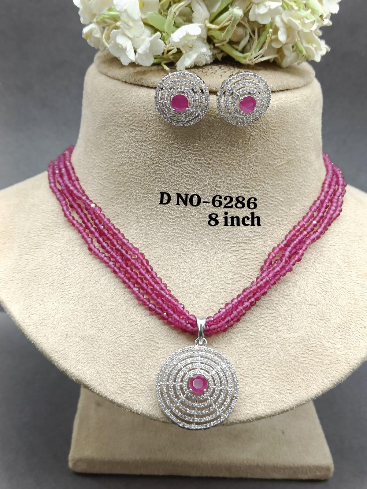 Cz Ad Monalisa Mala Long Necklace Sku 6286 D5 - rchiecreation