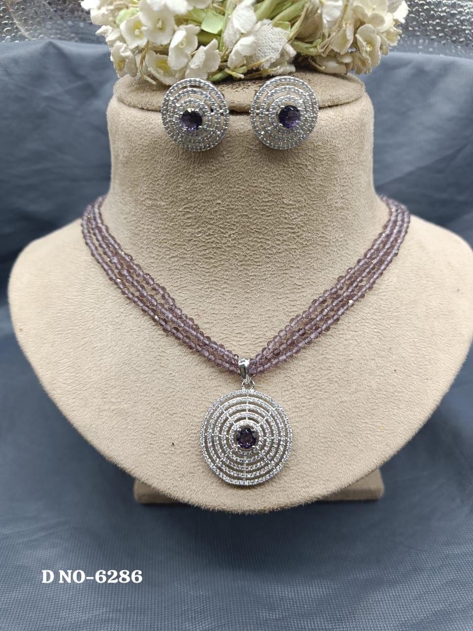 Cz Ad Monalisa Mala Long Necklace Sku 6286 D5 - rchiecreation