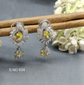 Cz Ad Tops And Stud Earring Rodium Sku 934 C1 - rchiecreation