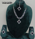 cz ad necklace set with tikka rchie creation