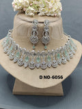 Fashion Jewellery Diamond Necklace Rodium Sku 6056 C3 - rchiecreation