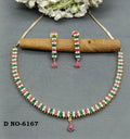 Golden Pearl Necklace Set Sku-6167 D3 - rchiecreation