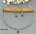 Golden Pearl Necklace Set Sku-6167 D3 - rchiecreation