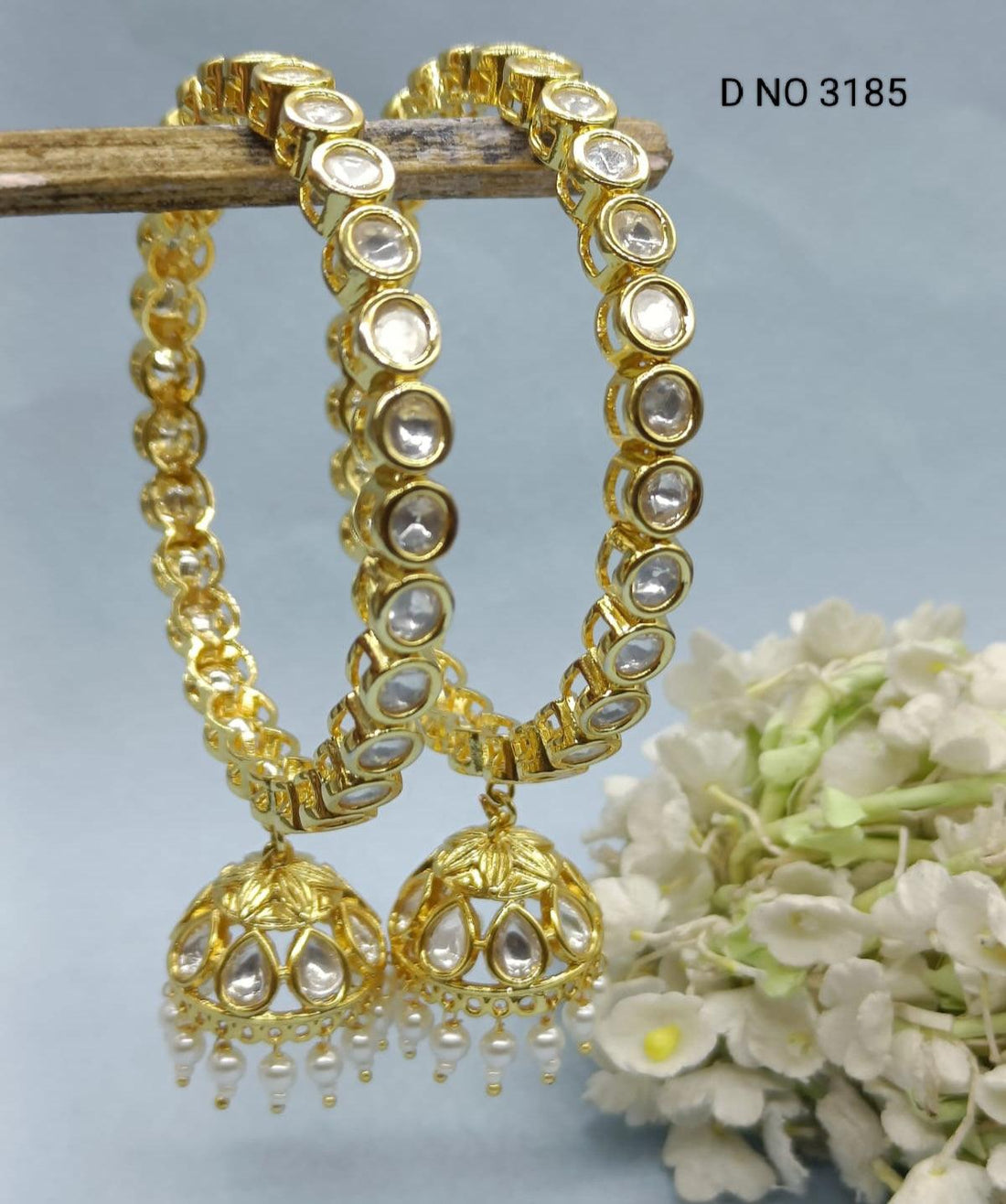 Kundan Bangles Sku 3185 G4 - rchiecreation