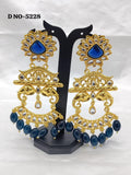 Kundan Earring Golden Sku-5228 D4 - rchiecreation