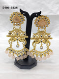 Kundan Earring Golden Sku-5228 D4 - rchiecreation