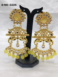 Kundan Earring Golden Sku-5228 D4 - rchiecreation
