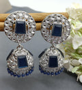 Kundan Jhumki Earring Rodium Sku-904 A4 - rchiecreation