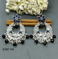 Kundan Mirror Earring Mehndi- 142 E3 - rchiecreation