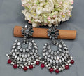 Kundan Mirror Earring Victorian Sku-584 E3 - rchiecreation