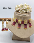 Kundan Necklace Set Sku-1768 D4 - rchiecreation