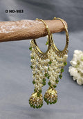 Mehandi Hoop Bali jhumki Earring Sku-983 - rchiecreation