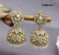 Mehandi Polki Jhumki Earring Sku-611 A4 - rchiecreation