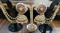 Mehndi Polki Jhumki Earring-Tica Sku -5363 A4 - rchiecreation