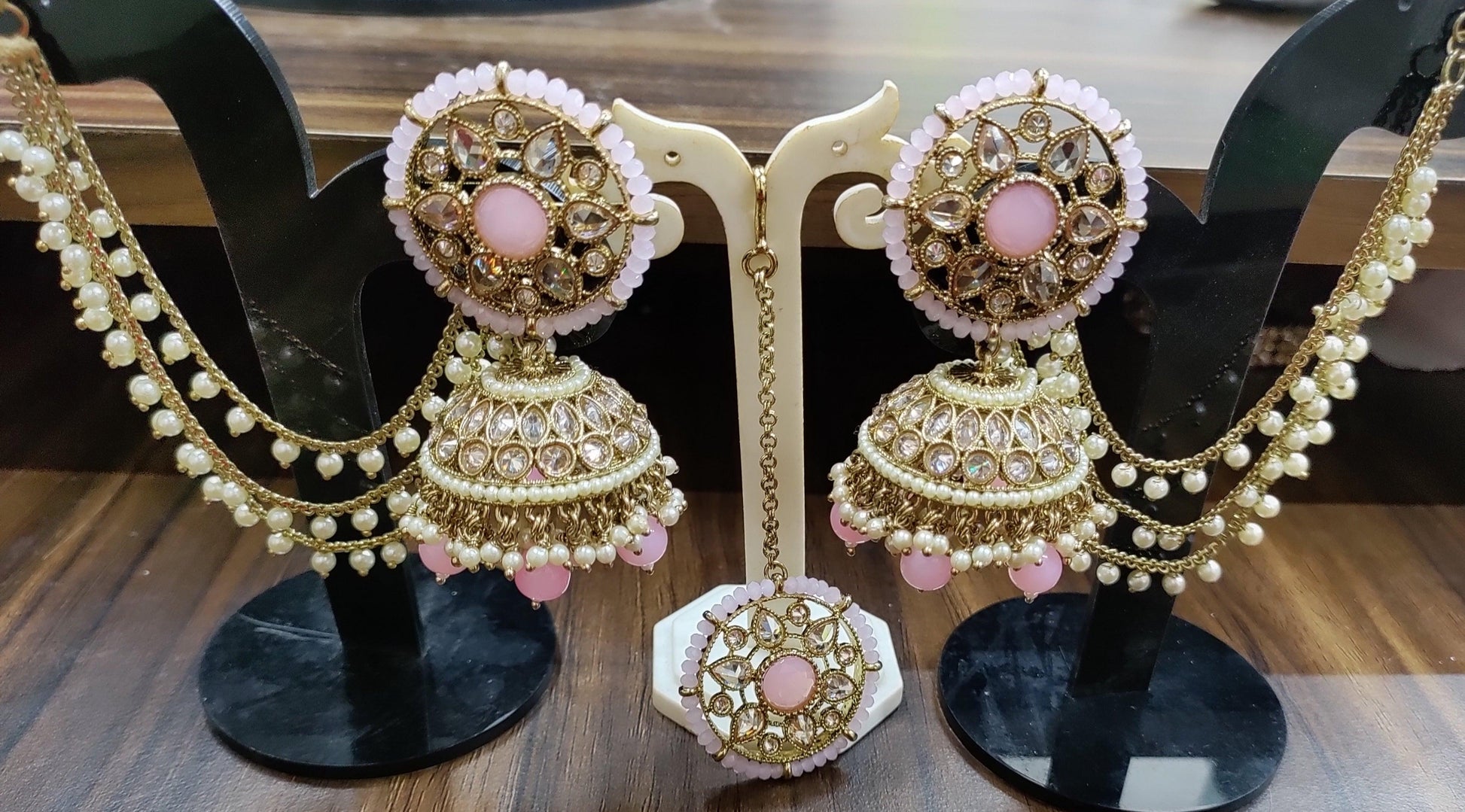 Mehndi Polki Jhumki Earring-Tica Sku -5363 A4 - rchiecreation