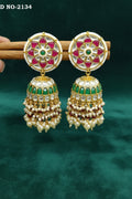 Pachi kundan jhumki earring-2134 - rchiecreation