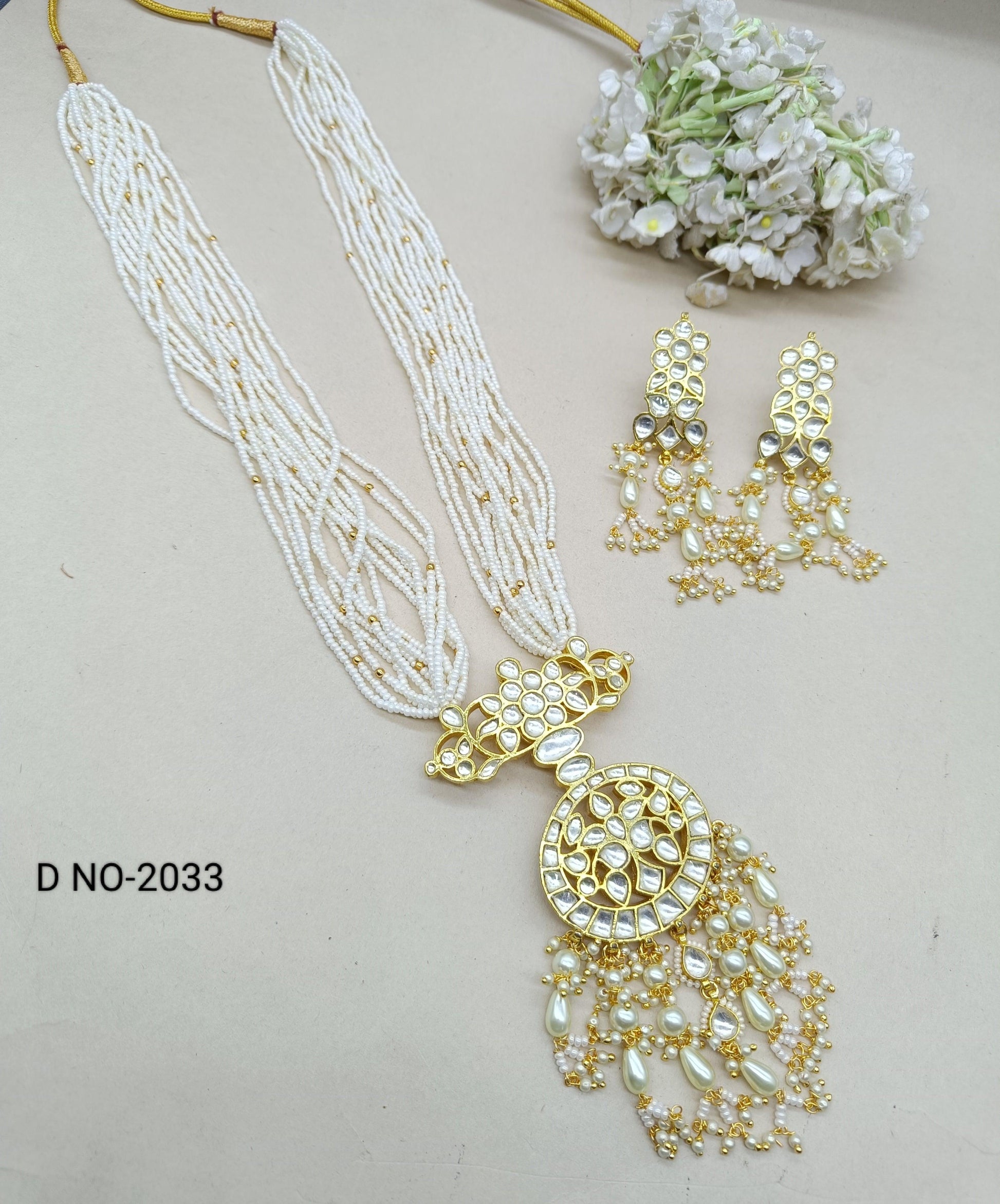 Pachi kundan long Necklace Sku 2033 - rchiecreation