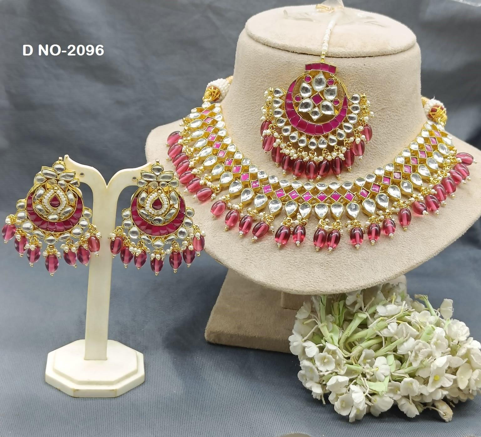 Pachi kundan Necklace Sku-2096 - rchiecreation