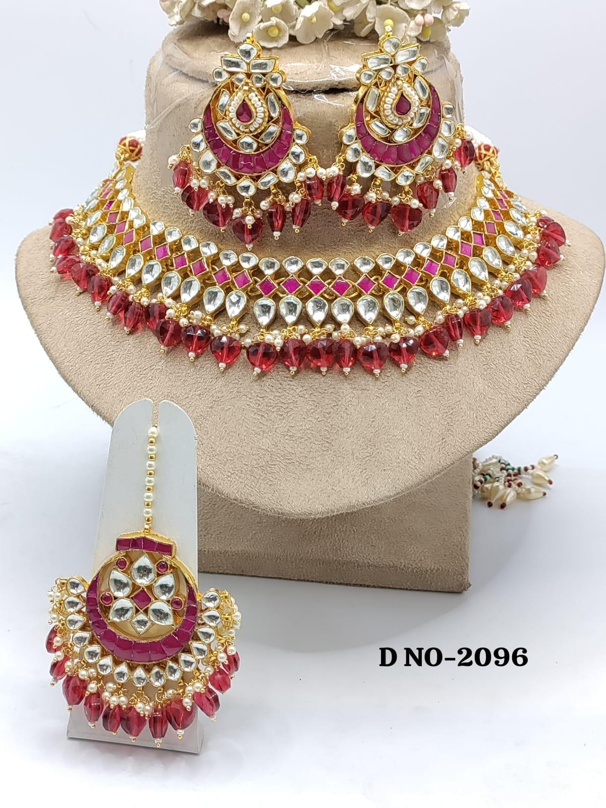 Pachi kundan Necklace Sku-2096 - rchiecreation