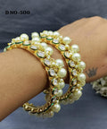 Pearl Kundan Bangles Sku- 500 G4 - rchiecreation