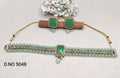 Pearl Polki Choker Necklace Mehndi Set Sku- 5048 B2 - rchiecreation