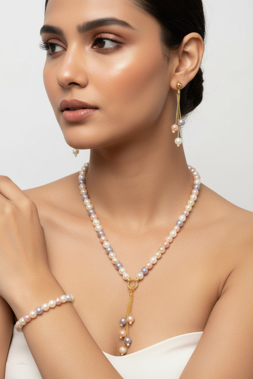 pearl mala and necklace by rchie wholesale