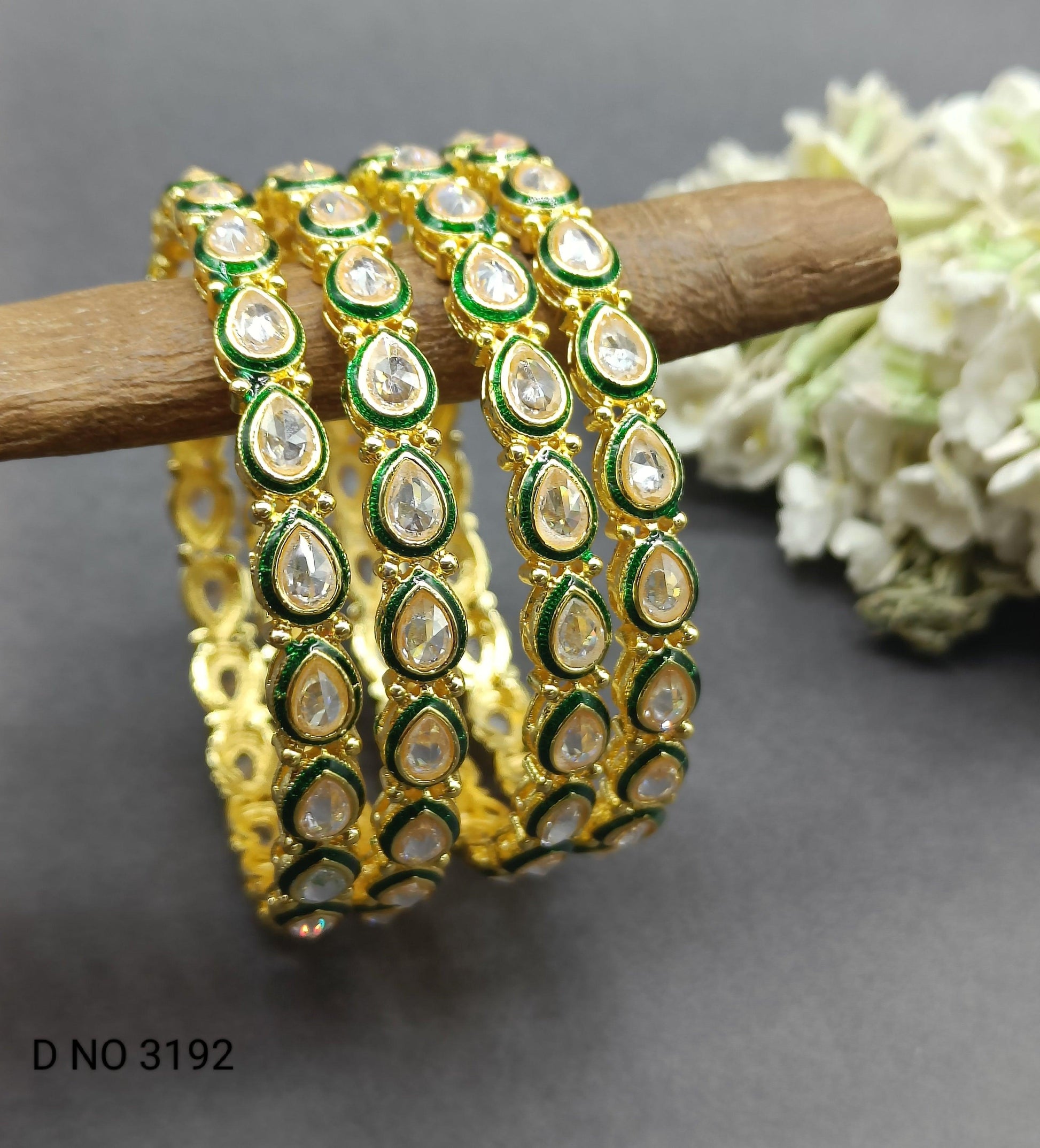Polki Ad bangles Sku 3192 G3 - rchiecreation