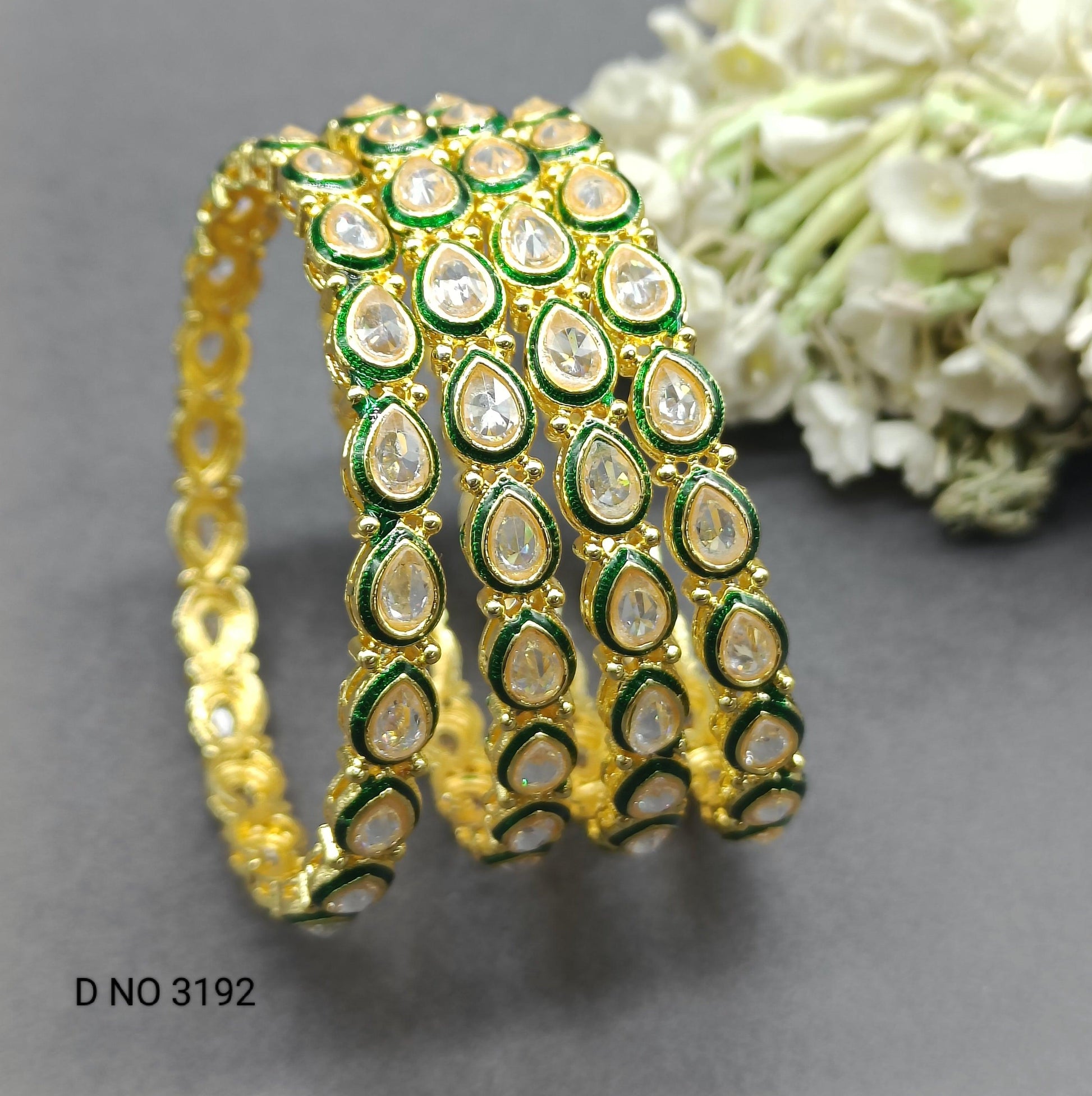 Polki Ad bangles Sku 3192 G3 - rchiecreation