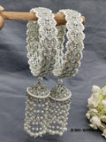 Polki Bangles Rodium Sku-8963 F2 - rchiecreation