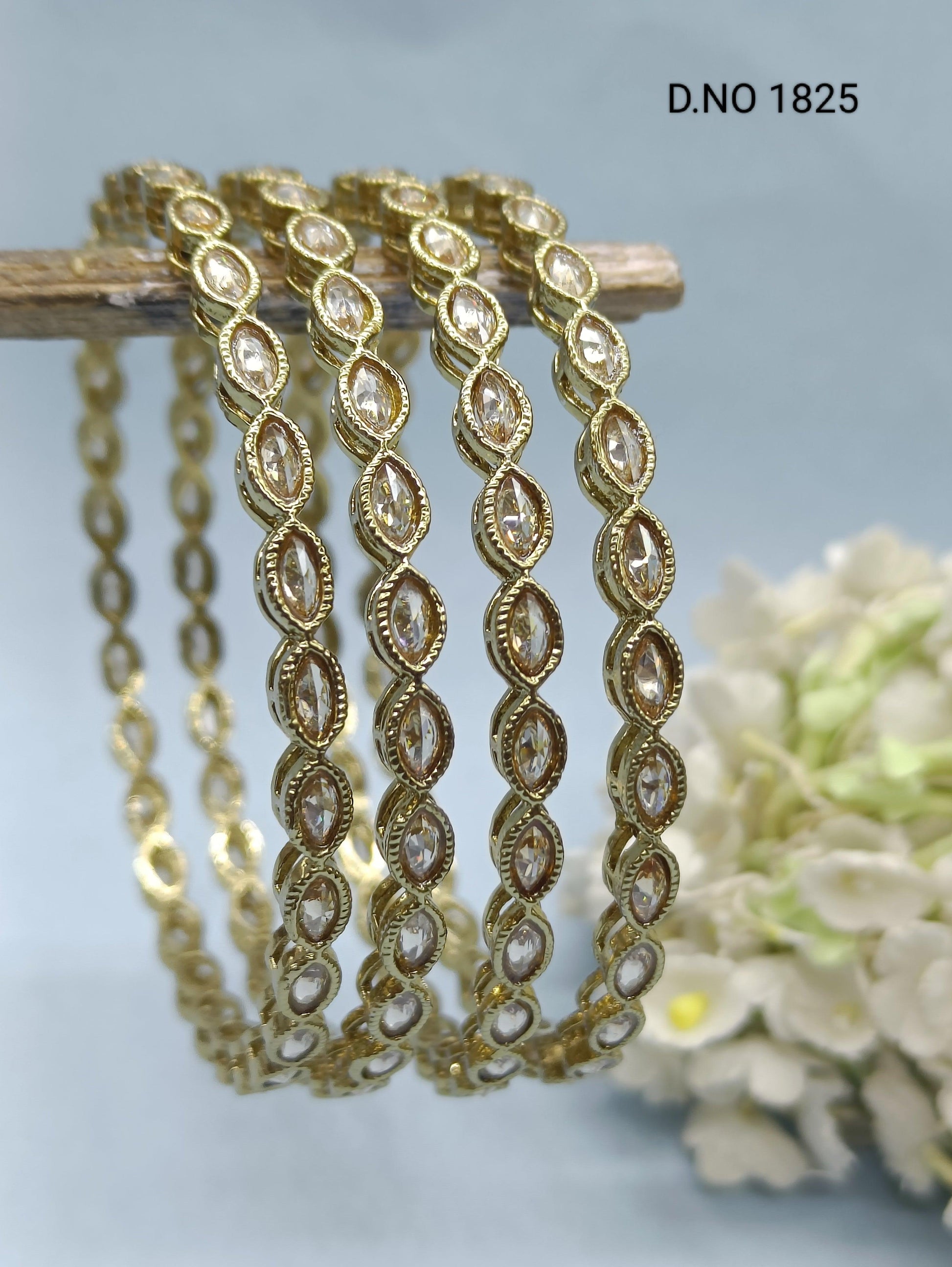 Polki Bangles Sku-1825 F1 - rchiecreation