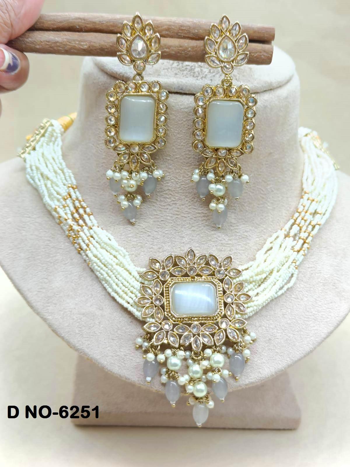 Polki Choker Mehandi Set Sku -6251 B4 - rchiecreation