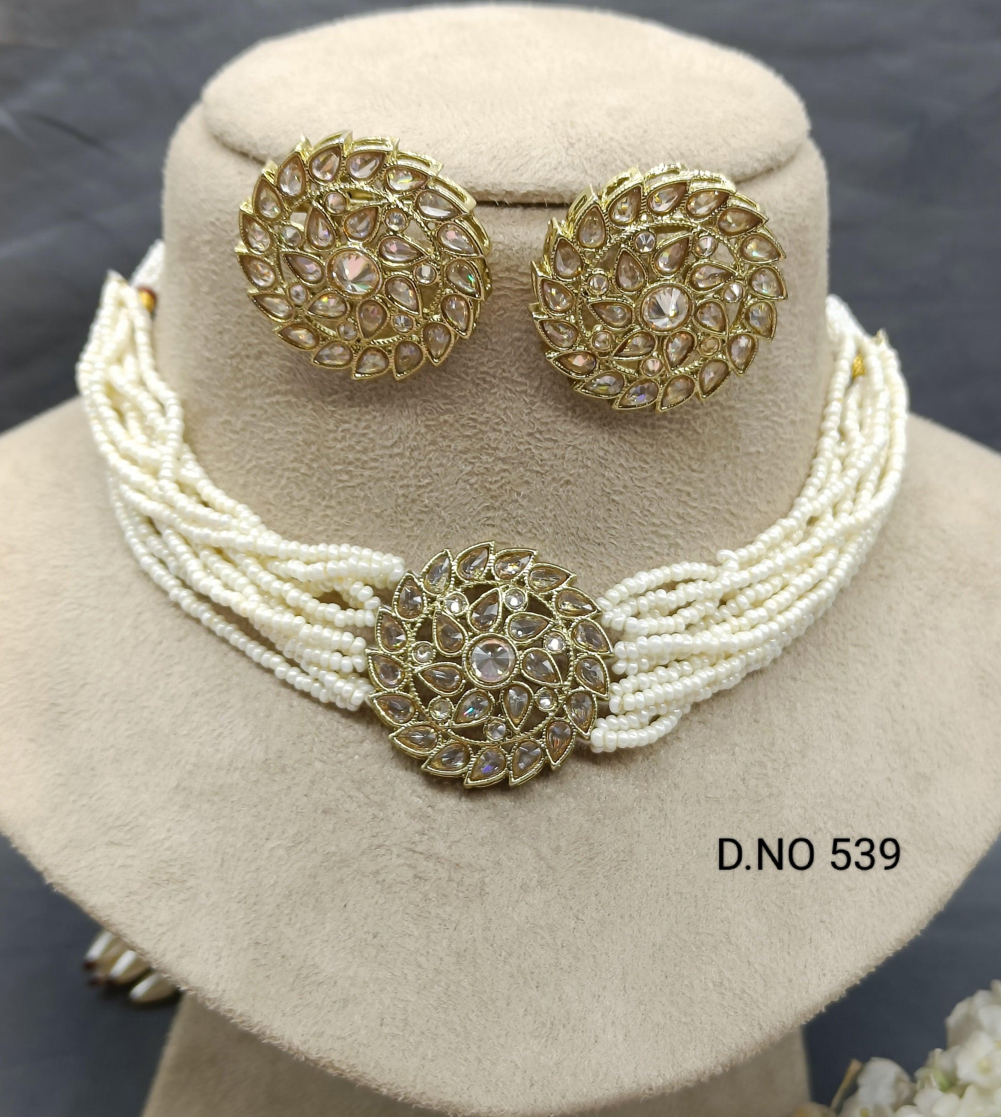 Polki Choker Mehndi Set Sku -539 B1 - rchiecreation