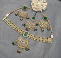 Polki Choker Necklace Mehndi Set - B3 - rchiecreation