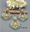 Polki Earring & Tica Mehandi Sku 946 A1 - rchiecreation