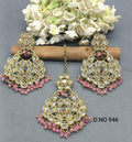Polki Earring & Tica Mehandi Sku 946 A1 - rchiecreation