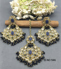 Polki Earring & Tica Mehandi Sku 946 A1 - rchiecreation