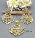 Polki Earring & Tica Mehandi Sku 946 A1 - rchiecreation