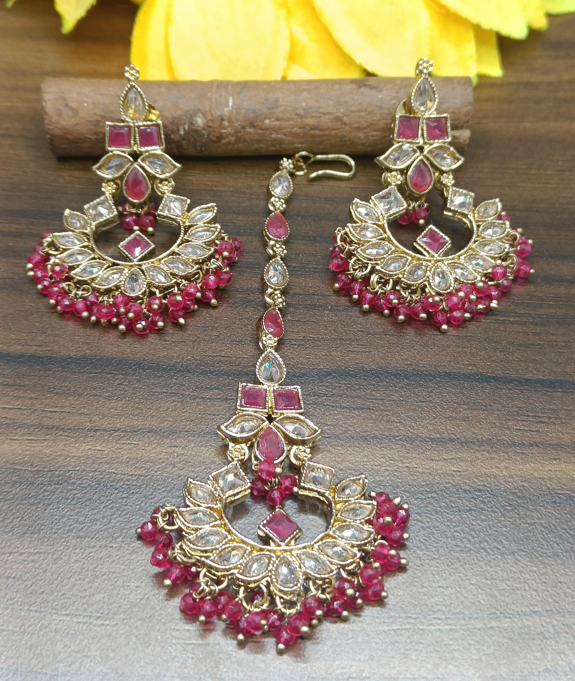 Polki Mehandi Earring & Tica Sku 787-A rchiecreation