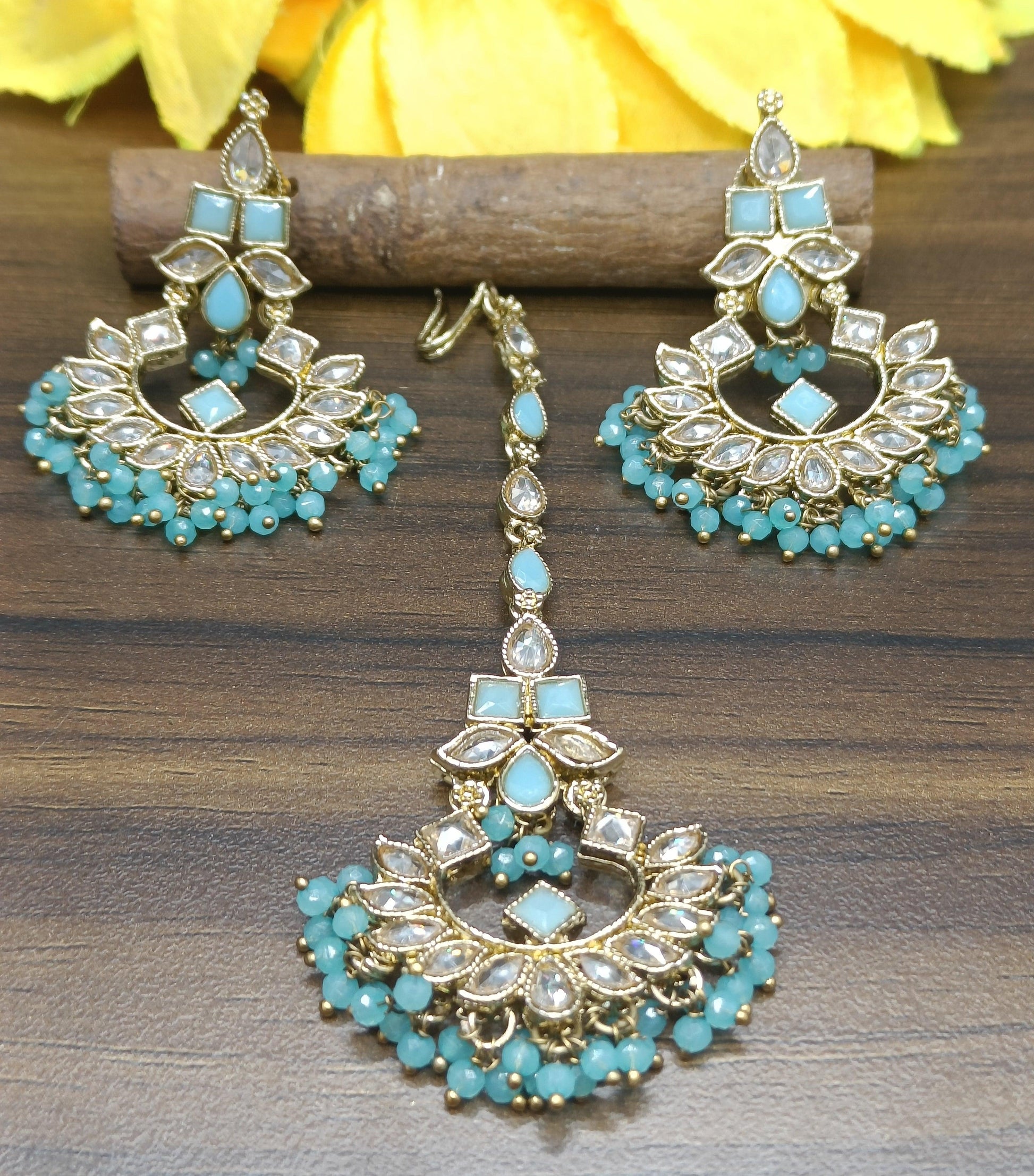 Polki Mehandi Earring & Tica Sku 787-A rchiecreation