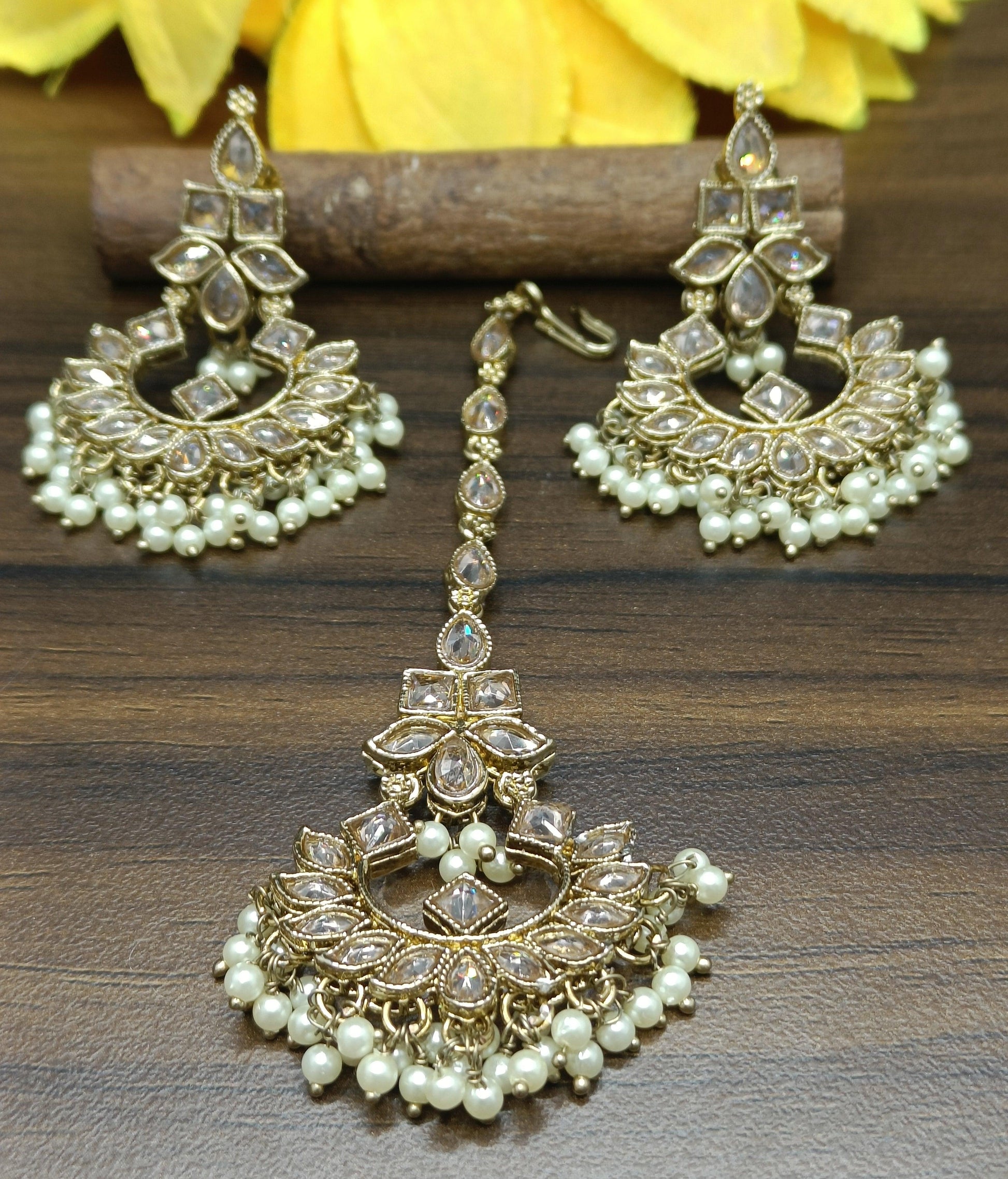 Polki Mehandi Earring & Tica Sku 787-A rchiecreation