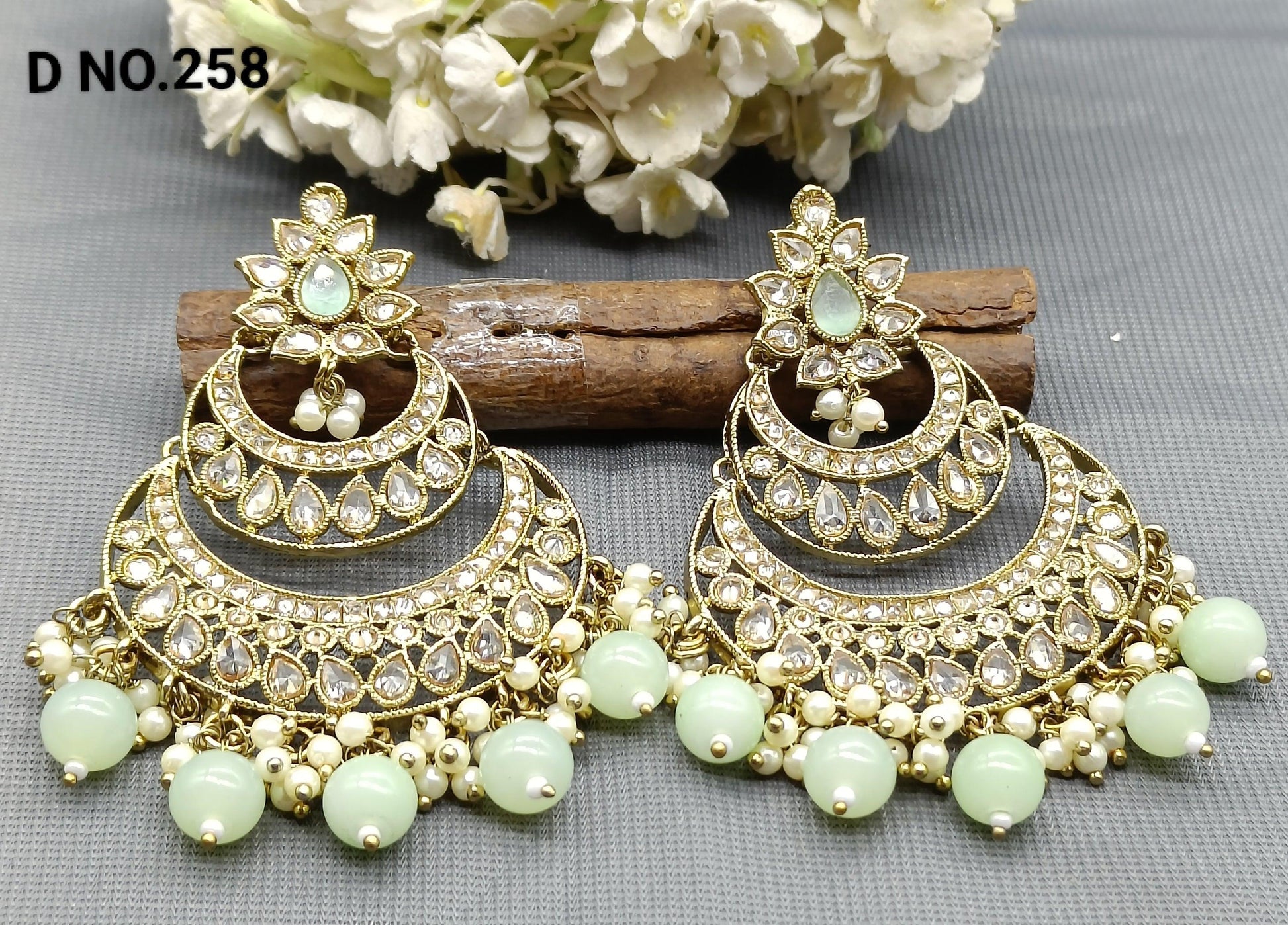 Polki Mehandi Earrings Sku  258 rchiecreation