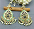 Polki Earring Mehndi Sku-452 A1 - rchiecreation