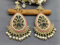 Polki Earring Mehndi Sku-452 A1 - rchiecreation